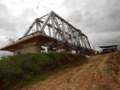 P2 To P1 Girder Erection Completed as on 18 January 2014