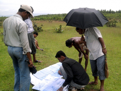 ASRL Field Inspection Team Analyzing the Map for Government Land